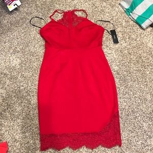 NWT Lulus red midi dress